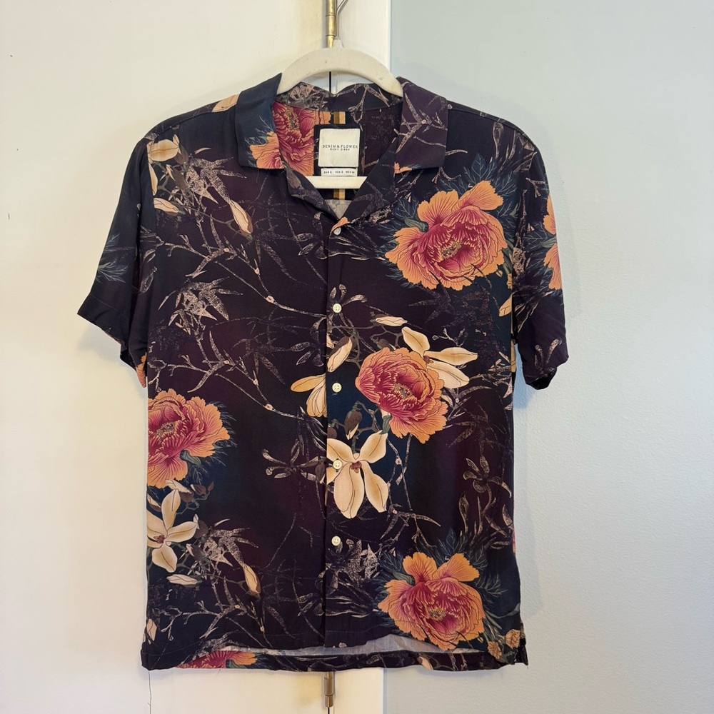 Denim & Flower Dark Floral Men's Shirt